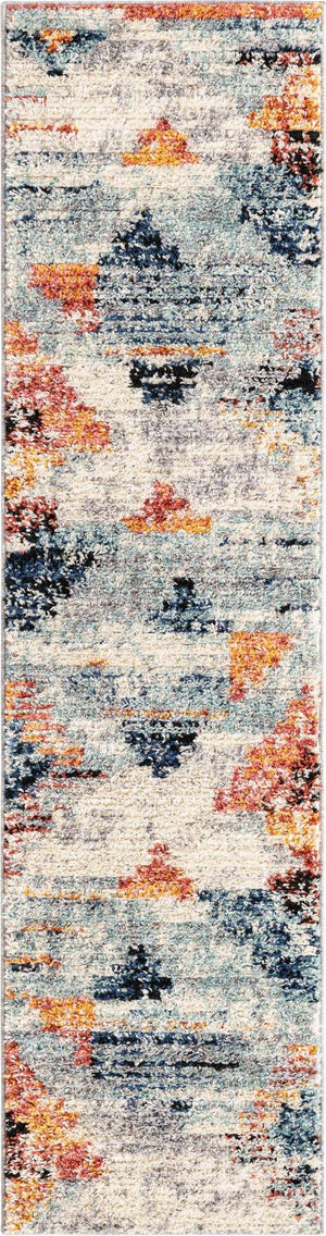 Multicolor 2' x 8' Tucson Runner Area Rug 100% Polyester Unique Modern Carpet for Dining Rooms, Living Room, Bedrooms, Office Space for Sale at Rug Engine
