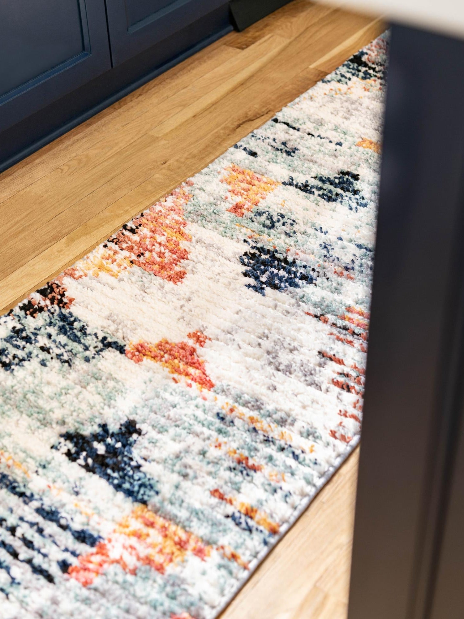 Multicolor 2' x 6' Tucson Runner Area Rug 100% Polyester Unique Modern Carpet for Dining Rooms, Living Room, Bedrooms, Office Space for Sale at Rug Engine