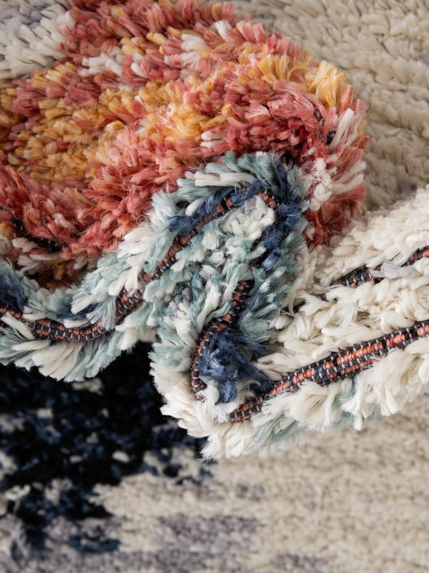 Multicolor 2' 7 x 12' Tucson Runner Area Rug 100% Polyester Unique Modern Carpet for Dining Rooms, Living Room, Bedrooms, Office Space for Sale at Rug Engine
