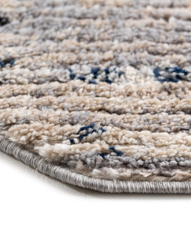 Gray 4' x 4' Tucson Octagon Area Rug 100% Polyester Unique Modern Carpet for Dining Rooms, Living Room, Bedrooms, Office Space for Sale at Rug Engine
