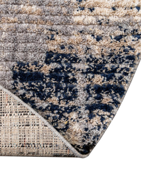 Gray 5' x 5' Tucson Round Area Rug 100% Polyester Unique Modern Carpet for Dining Rooms, Living Room, Bedrooms, Office Space for Sale at Rug Engine