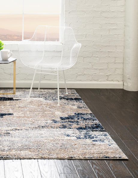 Gray 6' x 6' Tucson Square Area Rug 100% Polyester Unique Modern Carpet for Dining Rooms, Living Room, Bedrooms, Office Space for Sale at Rug Engine