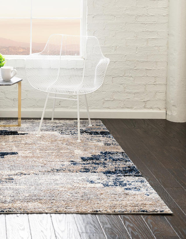 Gray 4' x 4' Tucson Square Area Rug 100% Polyester Unique Modern Carpet for Dining Rooms, Living Room, Bedrooms, Office Space for Sale at Rug Engine