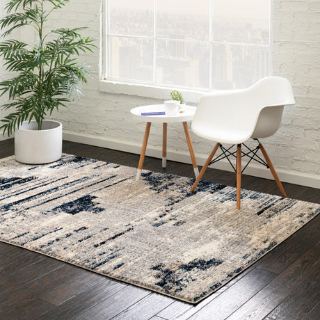 Gray 10' x 14' Tucson Rectangle Area Rug 100% Polyester Unique Modern Carpet for Dining Rooms, Living Room, Bedrooms, Office Space for Sale at Rug Engine