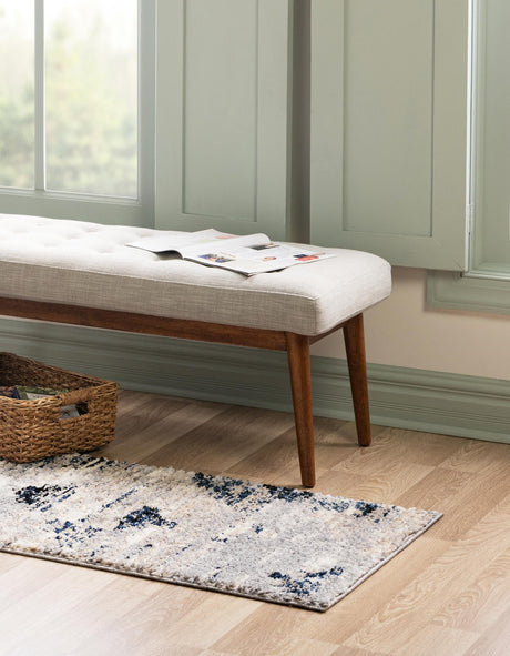 Gray 2' 7 x 12' Tucson Runner Area Rug 100% Polyester Unique Modern Carpet for Dining Rooms, Living Room, Bedrooms, Office Space for Sale at Rug Engine