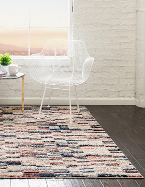 Multicolor 8' x 8' Tucson Square Area Rug 100% Polyester Unique Modern Carpet for Dining Rooms, Living Room, Bedrooms, Office Space for Sale at Rug Engine