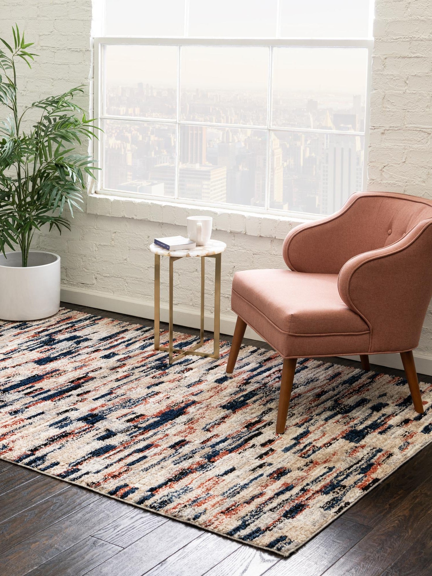Multicolor 10' x 14' Tucson Rectangle Area Rug 100% Polyester Unique Modern Carpet for Dining Rooms, Living Room, Bedrooms, Office Space for Sale at Rug Engine