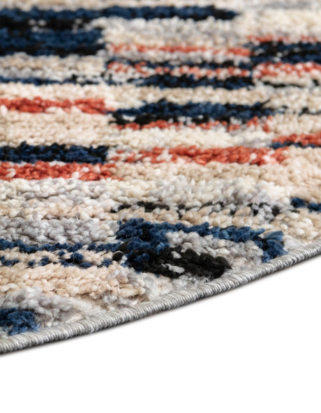 Multicolor 8' x 10' Tucson Oval Area Rug 100% Polyester Unique Modern Carpet for Dining Rooms, Living Room, Bedrooms, Office Space for Sale at Rug Engine