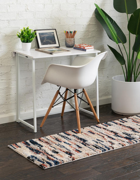 Multicolor 2' x 6' Tucson Runner Area Rug 100% Polyester Unique Modern Carpet for Dining Rooms, Living Room, Bedrooms, Office Space for Sale at Rug Engine