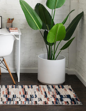 Multicolor 2' x 6' Tucson Runner Area Rug 100% Polyester Unique Modern Carpet for Dining Rooms, Living Room, Bedrooms, Office Space for Sale at Rug Engine