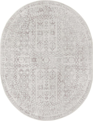 Cream 8' x 10' Oxford Oval Area Rug