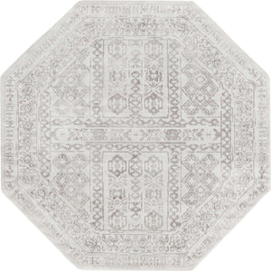Cream 7' 1 x 7' 1 Oxford Octagon Area Rug