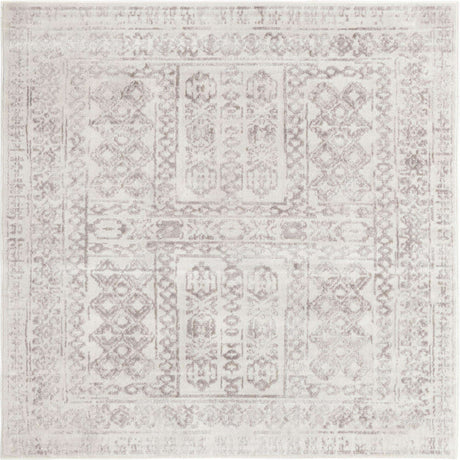 Cream 6' x 6' Oxford Square Area Rug