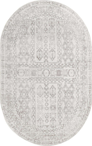 Cream 5' x 8' Oxford Oval Area Rug