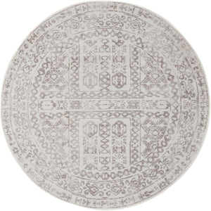 Cream 5' x 5' Oxford Round Area Rug
