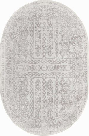 Cream 4' 1 x 6' 1 Oxford Oval Area Rug