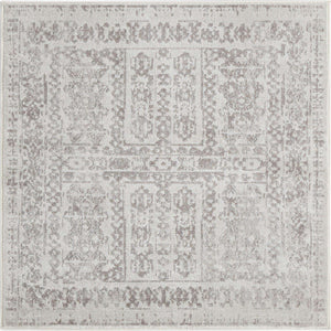 Cream 4' x 4' Oxford Square Area Rug