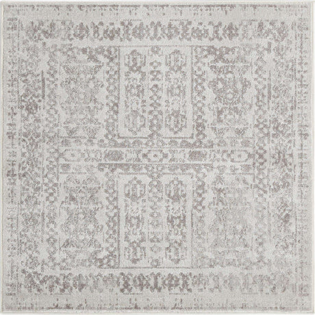 Cream 4' x 4' Oxford Square Area Rug