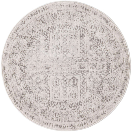 Cream 3' x 3' Oxford Round Area Rug
