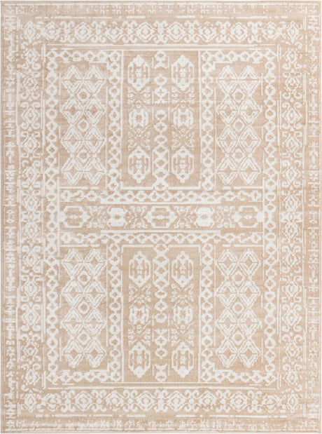 Beige 10' x 13' Oxford Rectangle Area Rug