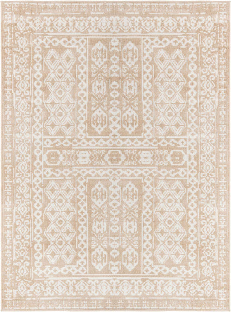 Beige 9' x 12' Oxford Rectangle Area Rug