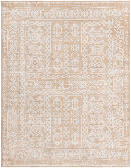 Beige 8' x 10' Oxford Rectangle Area Rug