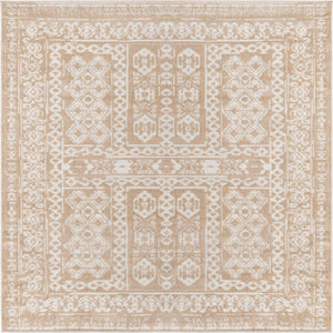 Beige 7' 10 x 7' 10 Oxford Square Area Rug