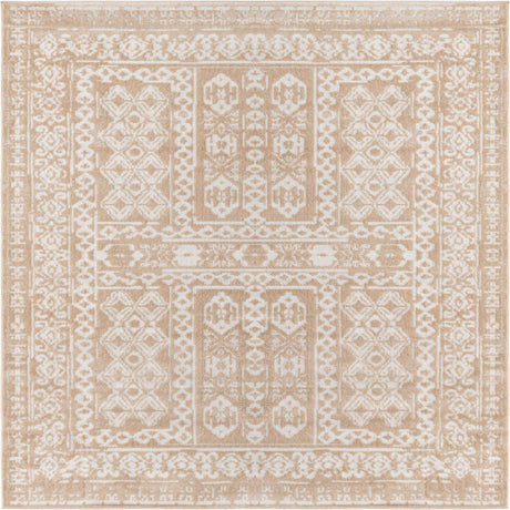 Beige 7' 10 x 7' 10 Oxford Square Area Rug