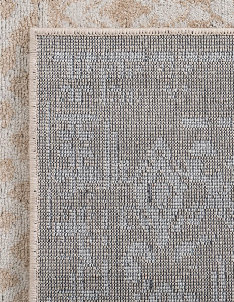 Beige 7' x 7' Oxford Octagon Area Rug Traditional Design 100% Polypropylene Carpet for Living Room, Bedrooms, Dining, Office for Sale at Rug Engine