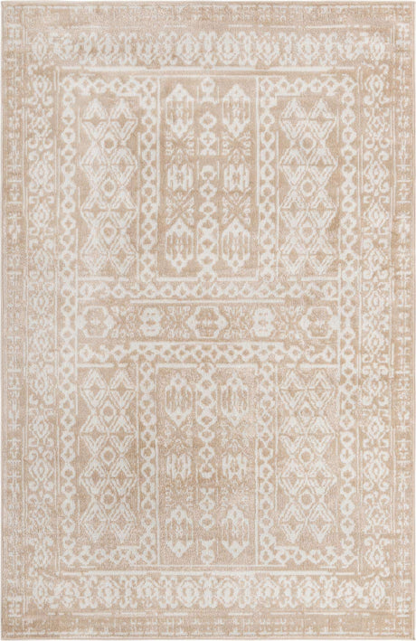 Beige 6' 1 x 9' Oxford Rectangle Area Rug