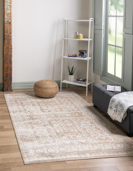 Beige 10' x 13' Oxford Rectangle Area Rug