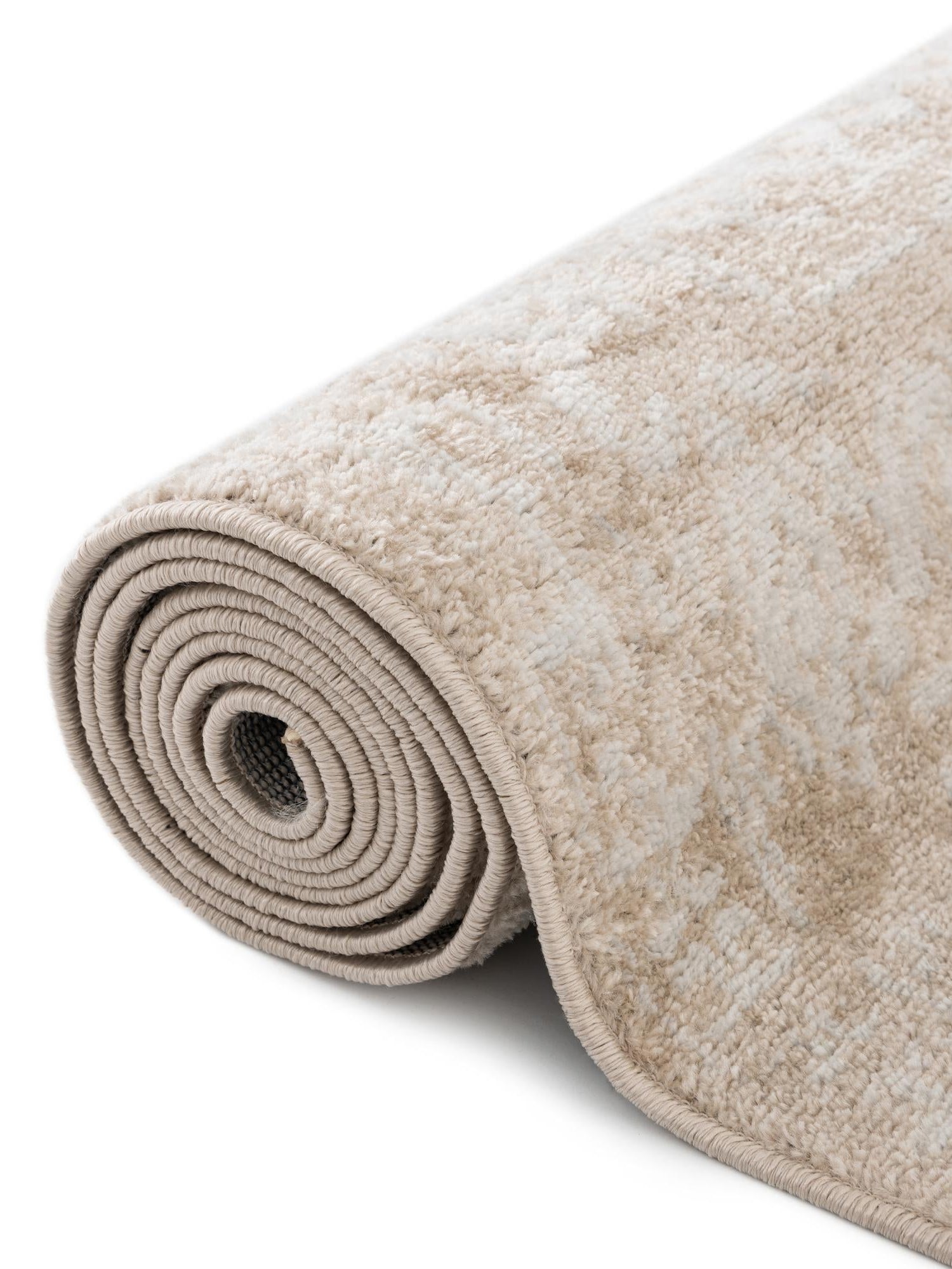 Beige 5' x 5' Oxford Round Area Rug Traditional Design 100% Polypropylene Carpet for Living Room, Bedrooms, Dining, Office for Sale at Rug Engine