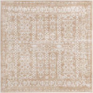 Beige 4' 1 x 4' 1 Oxford Square Area Rug