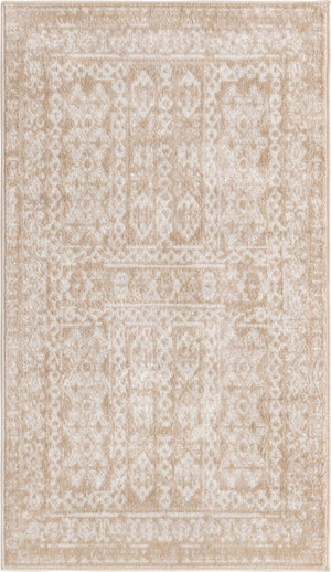 Beige 3' x 5' 3 Oxford Rectangle Area Rug