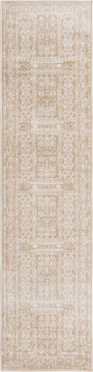 Beige 2' x 8' Oxford Runner Area Rug