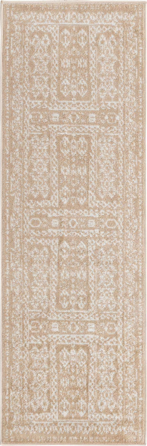 Beige 2' x 6' Oxford Runner Area Rug