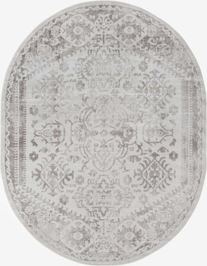 Cream 8' x 10' Oxford Oval Area Rug