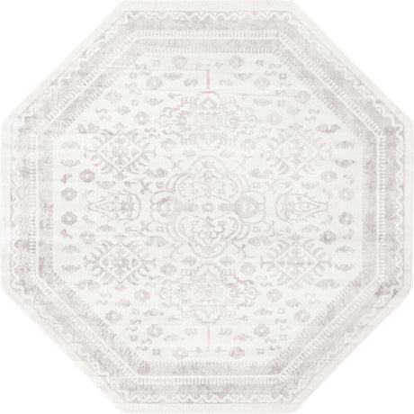 Cream 7' 1 x 7' 1 Oxford Octagon Area Rug