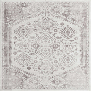 Cream 6' x 6' Oxford Square Area Rug