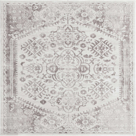 Cream 6' x 6' Oxford Square Area Rug
