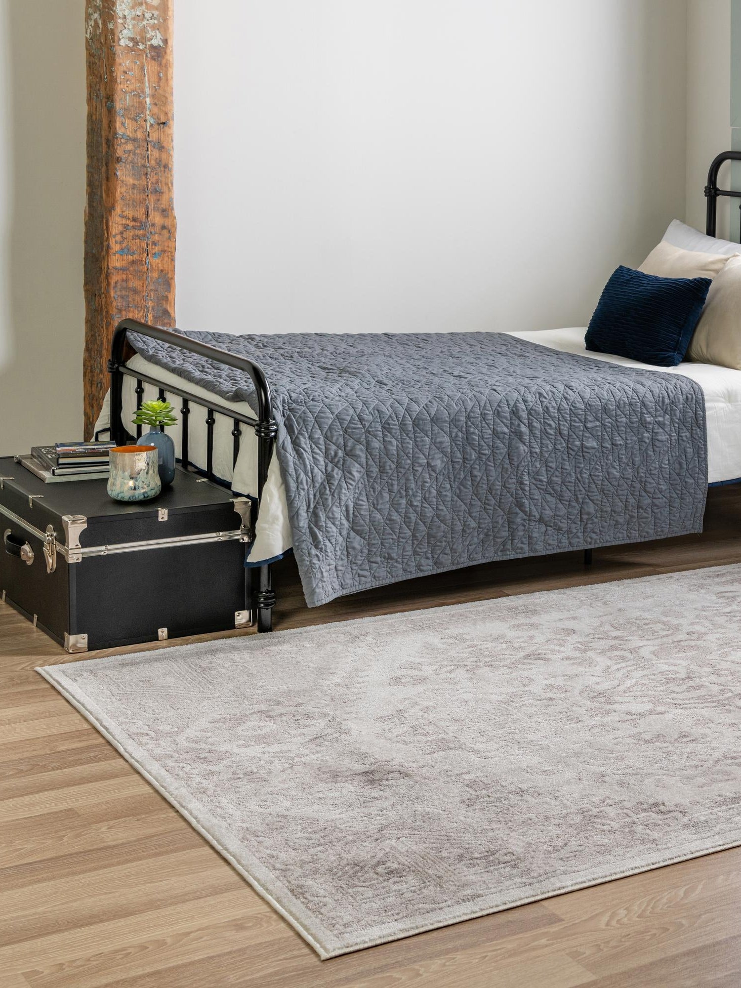 Cream 5' 3 x 8' Oxford Rectangle Area Rug Traditional Design 100% Polypropylene Carpet for Living Room, Bedrooms, Dining, Office for Sale at Rug Engine