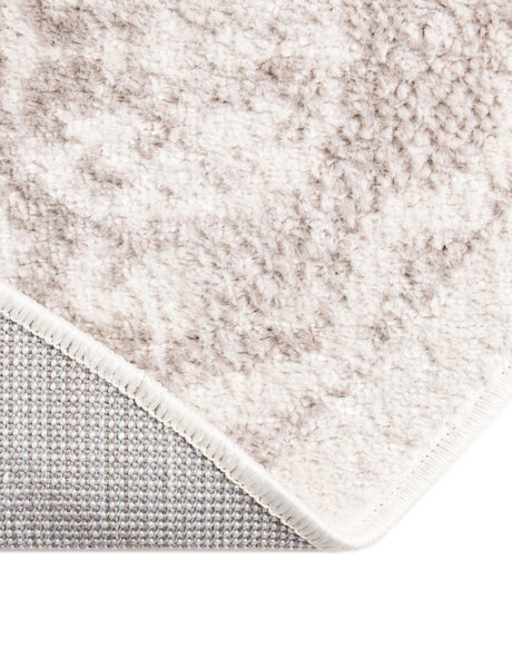 Cream 4' 1 x 6' 1 Oxford Oval Area Rug Traditional Design 100% Polypropylene Carpet for Living Room, Bedrooms, Dining, Office for Sale at Rug Engine