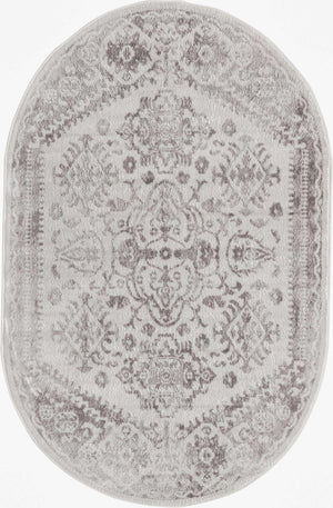 Cream 4' 1 x 6' 1 Oxford Oval Area Rug