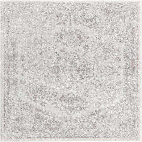 Cream 4' 1 x 4' 1 Oxford Square Area Rug