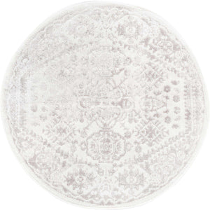 Cream 3' x 3' Oxford Round Area Rug