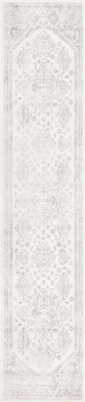 Cream 2' 7 x 12' Oxford Runner Area Rug