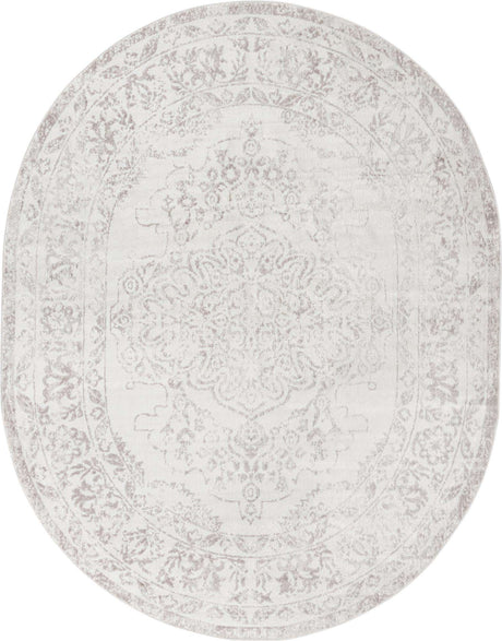 Ivory 8' x 10' Oxford Oval Area Rug