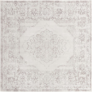 Ivory 7' 10 x 7' 10 Oxford Square Area Rug