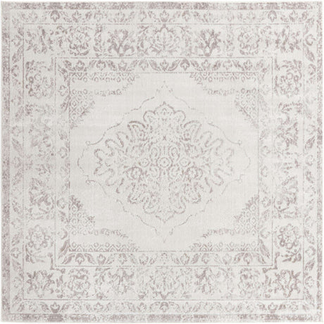 Ivory 7' 10 x 7' 10 Oxford Square Area Rug