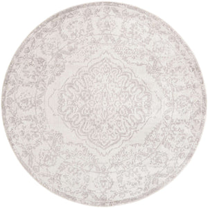 Ivory 7' x 7' Oxford Round Area Rug